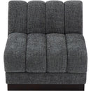  Manufacturer Color_Grey -- Quinn Grey Chenille Fabric Upholstered Modular Armless Chair IMAGE 5