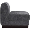  Manufacturer Color_Grey -- Quinn Grey Chenille Fabric Upholstered Modular Armless Chair IMAGE 6