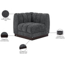  Manufacturer Color_Grey -- Quinn Grey Chenille Fabric Upholstered Modular Corner Chair IMAGE 10