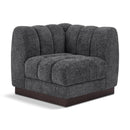  Manufacturer Color_Grey -- Quinn Grey Chenille Fabric Upholstered Modular Corner Chair IMAGE 1
