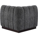  Manufacturer Color_Grey -- Quinn Grey Chenille Fabric Upholstered Modular Corner Chair IMAGE 3