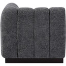  Manufacturer Color_Grey -- Quinn Grey Chenille Fabric Upholstered Modular Corner Chair IMAGE 6