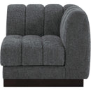  Manufacturer Color_Grey -- Quinn Grey Chenille Fabric Upholstered Modular Corner Chair IMAGE 7