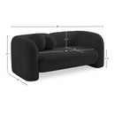  Manufacturer Color_Black -- Meridian Emory Stationary Fabric Loveseat IMAGE 17