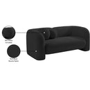  Manufacturer Color_Black -- Meridian Emory Stationary Fabric Loveseat IMAGE 18