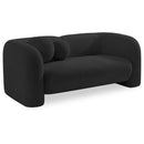  Manufacturer Color_Black -- Meridian Emory Stationary Fabric Loveseat IMAGE 1