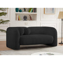  Manufacturer Color_Black -- Meridian Emory Stationary Fabric Loveseat IMAGE 2