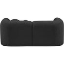 Manufacturer Color_Black -- Meridian Emory Stationary Fabric Loveseat IMAGE 3