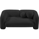  Manufacturer Color_Black -- Meridian Emory Stationary Fabric Loveseat IMAGE 5