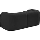 Manufacturer Color_Black -- Meridian Emory Stationary Fabric Loveseat IMAGE 7