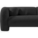 Meridian Emory Black Boucle Fabric Sofa IMAGE 13