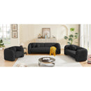 Meridian Emory Black Boucle Fabric Sofa IMAGE 16