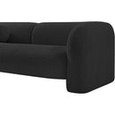 Meridian Emory Black Boucle Fabric Sofa IMAGE 8