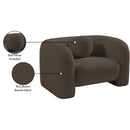  Manufacturer Color_Brown -- Emory Brown Boucle Fabric Upholstered Chair IMAGE 18