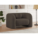  Manufacturer Color_Brown -- Emory Brown Boucle Fabric Upholstered Chair IMAGE 2