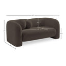  Manufacturer Color_Brown -- Emory 66" Brown Boucle Fabric Upholstered Loveseat IMAGE 17