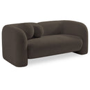  Manufacturer Color_Brown -- Emory 66" Brown Boucle Fabric Upholstered Loveseat IMAGE 1