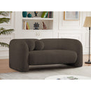  Manufacturer Color_Brown -- Emory 66" Brown Boucle Fabric Upholstered Loveseat IMAGE 2