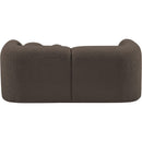  Manufacturer Color_Brown -- Emory 66" Brown Boucle Fabric Upholstered Loveseat IMAGE 3
