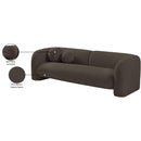 Manufacturer Color_Brown -- Emory 89" Brown Boucle Fabric Upholstered Sofa IMAGE 18