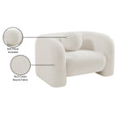 Meridian Emory Cream Boucle Fabric Chair IMAGE 18