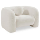 Meridian Emory Cream Boucle Fabric Chair IMAGE 1