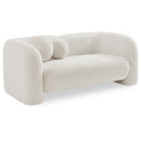  Manufacturer Color_Cream -- Emory 66" Cream Boucle Fabric Upholstered Loveseat IMAGE 1