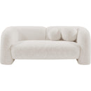  Manufacturer Color_Cream -- Emory 66" Cream Boucle Fabric Upholstered Loveseat IMAGE 4