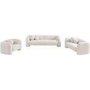 Meridian Emory Cream Boucle Fabric Sofa IMAGE 15