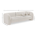 Meridian Emory Cream Boucle Fabric Sofa IMAGE 17