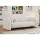  Manufacturer Color_Cream -- Emory 89" Cream Boucle Fabric Upholstered Sofa IMAGE 2
