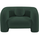 Meridian Emory Green Boucle Fabric Chair IMAGE 4