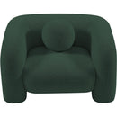  Manufacturer Color_Green -- Emory Green Boucle Fabric Upholstered Chair IMAGE 5