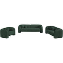 Meridian Emory Green Boucle Fabric Sofa IMAGE 15