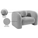  Manufacturer Color_Grey -- Emory Grey Boucle Fabric Upholstered Chair IMAGE 18