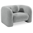  Manufacturer Color_Grey -- Emory Grey Boucle Fabric Upholstered Chair IMAGE 1