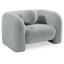 Meridian Emory Grey Boucle Fabric Chair IMAGE 1