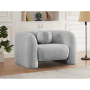  Manufacturer Color_Grey -- Emory Grey Boucle Fabric Upholstered Chair IMAGE 2