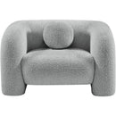  Manufacturer Color_Grey -- Emory Grey Boucle Fabric Upholstered Chair IMAGE 4