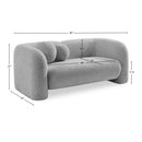  Manufacturer Color_Grey -- Emory 66" Grey Boucle Fabric Upholstered Loveseat IMAGE 17