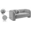  Manufacturer Color_Grey -- Emory 66" Grey Boucle Fabric Upholstered Loveseat IMAGE 18
