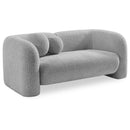  Manufacturer Color_Grey -- Emory 66" Grey Boucle Fabric Upholstered Loveseat IMAGE 1