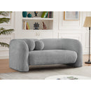  Manufacturer Color_Grey -- Emory 66" Grey Boucle Fabric Upholstered Loveseat IMAGE 2