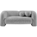  Manufacturer Color_Grey -- Emory 66" Grey Boucle Fabric Upholstered Loveseat IMAGE 4