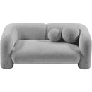  Manufacturer Color_Grey -- Emory 66" Grey Boucle Fabric Upholstered Loveseat IMAGE 5