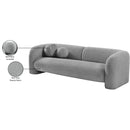 Meridian Emory Grey Boucle Fabric Sofa IMAGE 18