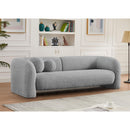  Manufacturer Color_Grey -- Emory 89" Grey Boucle Fabric Upholstered Sofa IMAGE 2