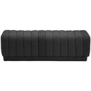  Manufacturer Color_Black -- Meridian Heathrow Fabric Ottoman IMAGE 3