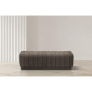  Manufacturer Color_Brown -- Heathrow Brown Boucle Fabric Upholstered Bench IMAGE 2