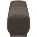  Manufacturer Color_Brown -- Heathrow Brown Boucle Fabric Upholstered Bench IMAGE 4